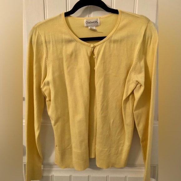 Rainbow of beautiful Cardigans! Set of 4: yellow, orange, bright pink, pale pink - Picture 2 of 13